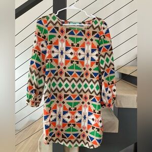 Karlie Aztec Print Mini Dress - Small